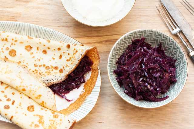 Rotkohl Pfannkuchen