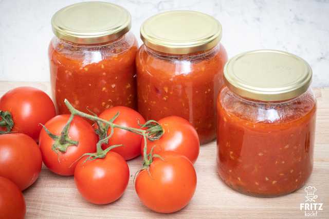 frische Tomaten einkochen f. Nudeln oder Pizza