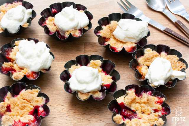 glutenfreier Pflaumencrumble