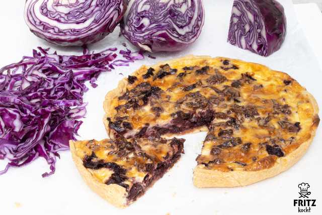 Rotkohl Tarte