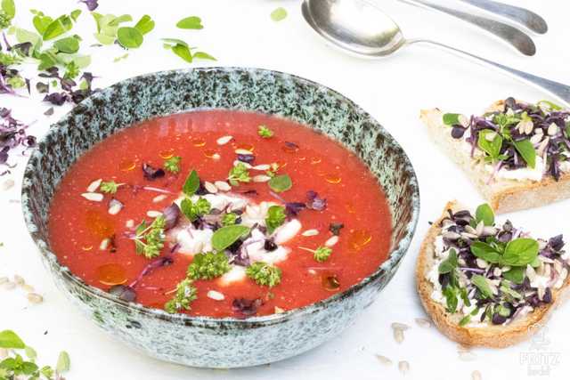 Wassermelonen Tomaten Gazpacho