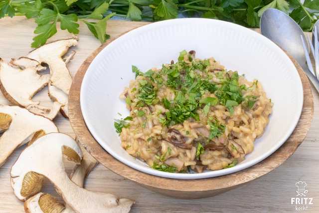 Risotto mit getrockneten Pilzen